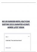 NUR 2459 RASMUSSEN MENTAL HEALTH EXAM QUESTIONS 202526 &vert;GUARANTEED ACCURATE ANSWERS &vert;LATEST VERSION  