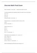 Discrete Math Final Exam Questions With 100&percnt; Correct And Verified Answers&period;