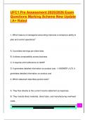 UFC1 Pre Assessment 2025&sol;2026 Exam  Questions Marking Scheme New Update  &vert; A&plus; Rated