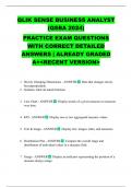 QLIK SENSE BUSINESS ANALYST &lpar;QSBA 2024&rpar; PRACTICE EXAM QUESTIONS WITH CORRECT DETAILED ANSWERS &vert; ALREADY GRADED A&plus;<RECENT VERSION>