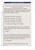 Breast Cancer Questions with Detailed Verified  Answers for Accuracy 
