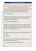 BUS 302L - Financial Accounting Questions with  Detailed Verified Answers for Accuracy 