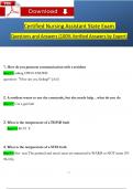  Illinois CNA State Exam &vert; Practice Questions &vert; No Institution &vert; Exam