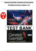 Genetics Essentials&colon; Concepts and Connections &ndash; Pierce 5th Edition &ndash; Complete Test Bank &lpar;Chapters 1&ndash;18&rpar; for Study and Exam Prep