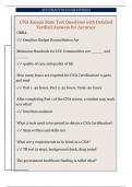 CNA Kansas State Test Questions with Detailed  Verified Answers for Accuracy 