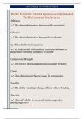 Dental Materials NBDHE Questions with Detailed  Verified Answers for Accuracy 