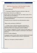 EMTALA Questions with Detailed Verified  Answers for Accuracy 