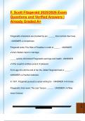 F&period; Scott Fitzgerald 2025&sol;2026 Exam  Questions and Verified Answers &vert;  Already Graded A&plus; 