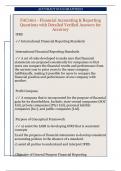 FAC1601 - Financial Accounting & Reporting  Questions with Detailed Verified Answers for  Accuracy 