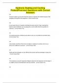 Hydronic Heating and Cooling Pretest&sol;Post-test Questions with Correct Answers