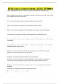 TFM Quiz 4 Study Guide&colon; SDSU TFM160
