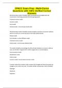 CPACC Exam Prep - Multi-Choice Questions with 100&percnt; Verified Correct Answers
