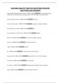 BUILDING ANALYST PRACTICE QUESTIONS UPDATED QUESTIONS AND ANSWERS