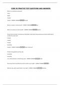 CODE HS PRACTICE TEST QUESTIONS AND ANSWERS