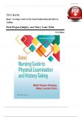 Test Bank Bates Nursing Guide to Physical Examination and History Taking 3rd Edition &lpar;Hogan-Quigley&comma; 2025&rpar; Chapter 1-24 &vert;&vert; All Chapters&vert;&vert;Complete Guide A&plus;&vert;&vert;Latest Update