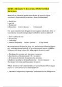 NURS 142 Exam 4- Questions With Verified Solutions