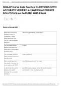 NNAAP Nurse Aide Practice QUESTIONS WITH ACCURATE VERIFIED ANSWERS &lpar;ACCURATE SOLUTIONS&rpar; A&plus; PASSED&excl;&excl; 2025 EXAM