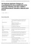 MN Pesticide Applicator &lpar;Category A&rpar; COMPREHENSIVE EXAM QUESTIONS WITH DETAILED VERIFIED AND 100&percnt; CORRECT ANSWERS&vert;ALREADY GRADED A&plus;&vert;BRAND NEW EXAM&excl;&excl;