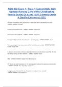 NSG-432 Exam 1&colon; Topic 1 &lpar;Latest 2025&sol; 2026 Update&rpar; Nursing Care of the Childbearing Family Guide&vert; Qs & As&vert; 100&percnt; Correct&vert; Grade A &lpar;Verified Answers&rpar;- GCU