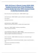NSG 432 Exam 2 &lpar;Renal&rpar; &lpar;Latest 2025&sol; 2026 Update&rpar; Nursing Care of the Childbearing Family Guide&vert; Qs & As&vert; 100&percnt; Correct&vert; Grade A &lpar;Verified Answers&rpar;- GCU