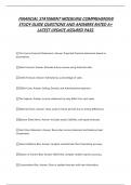 FINANCIAL STATEMENT MODELING COMPREHENSIVE STUDY GUIDE QUESTIONS AND ANSWERS RATED A&plus; LATEST UPDATE ASSURED PASS&period; 