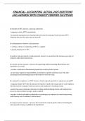FINANCIAL- ACCOUNTING ACTUAL 2025 QUESTIONS AND ANSWERS WITH CORRECT VERIFIED SOLUTIONS&period;
