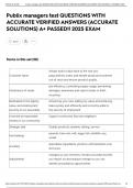 Publix managers test QUESTIONS WITH ACCURATE VERIFIED ANSWERS &lpar;ACCURATE SOLUTIONS&rpar; A&plus; PASSED&excl;&excl; 2025 EXAM