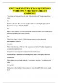 CRST 290 END TERM EXAM QUESTIONS WITH 100&percnt; VERIFIED CORRECT ANSWERS&excl;&excl;