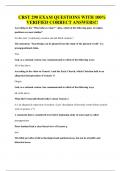 CRST 290 EXAM QUESTIONS WITH 100&percnt; VERIFIED CORRECT ANSWERS&excl;&excl;