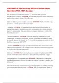 UNE Medical Biochemistry Midterm Review Exam  Questions With 100&percnt; Correct 