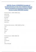NUR163&comma; Exam 2 HONDROS Concepts of  Practical Nursing in the Care of Elderly Patients  Review&vert; Questions & Answers&vert; Grade A&vert; 100&percnt;  Correct &lpar;Latest 2025&sol;2026 Update&rpar; 