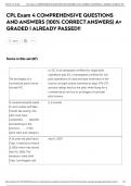 CPL Exam 4 COMPREHENSIVE QUESTIONS AND ANSWERS &lpar;100&percnt; CORRECT ANSWERS&rpar; A&plus; GRADED &vert; ALREADY PASSED&excl;&excl;