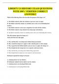 LIBERTY US HISTORY EXAM QUESTIONS WITH 100&percnt; VERIFIED CORRECT ANSWERS&excl;&excl;