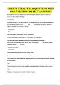 LIBERTY TERM 3 EXAM QUESTIONS WITH 100&percnt; VERIFIED CORRECT ANSWERS&excl;&excl;
