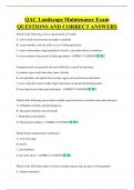QAC Landscape Maintenance Exam  QUESTIONS AND CORRECT ANSWERS 