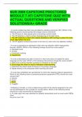 NUR 2989 CAPSTONE PROCTORED MODULE 7 ATI CAPSTONE QUIZ WITH ACTUAL QUESTIONS AND VERIFIED SOLUTIONS&sol;A&plus; GRADE