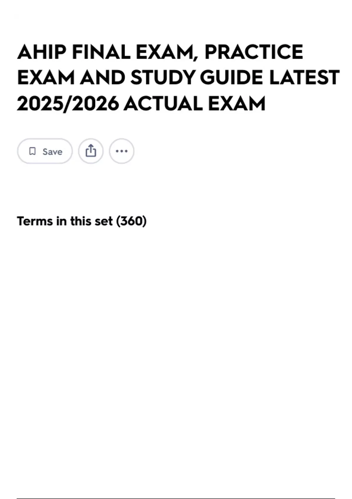 AHIP FINAL EXAM, PRACTICE EXAM AND STUDY GUIDE LATEST 2025/2026 ACTUAL ...