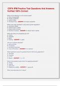 CDFA IPM Practice Test Questions And Answers  Verified 100&percnt; Correct 