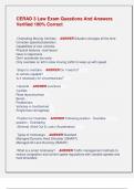 CERAD 3 Law Exam Questions And Answers  Verified 100&percnt; Correct