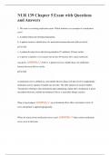 NUR 139 Chapter 5 Exam with Questions and Answers