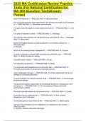 2025 MA Certification Review Practice Tests &lpar;For National Certification for  MA 200-Question Test&rpar;Already Passed