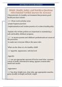 HSAN- Health&comma; Safety&comma; and Nutrition Questions  with Detailed Verified Answers for Accuracy 