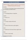 HSAN module 3 nutrition Questions with Detailed  Verified Answers for Accuracy 