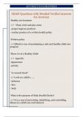 HSAN Questions with Detailed Verified Answers  for Accuracy