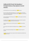 California DMV Permit Test Questions &sol; Strategies Review of Key Quizzes & Correct Answers&period;