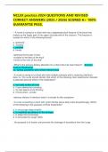NCLEX practice 2024 QUESTIONS AND REVISED CORRECT ANSWERS &lpar;2025 &sol; 2026&rpar; SCORED A&plus; 100&percnt; GUARANTEE PASS&period;