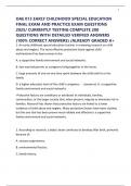 OAE 013 EARLY CHILDHOOD SPECIAL EDUCATION FINAL EXAM AND PRACTICE EXAM QUESTIONS 2025&sol; CURRENTLY TESTING COMPLETE 200 QUESTIONS WITH DETAILED VERIFIED ANSWERS &lpar;100&percnt; CORRECT ANSWERS&rpar; &sol;ALREADY GRADED A&plus;