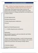 IIBA - ECBA Test Bank Questions &num;3 Questions  with Detailed Verified Answers for Accuracy