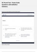 DC Permit Test &sol; Study Guide Questions with Definitive Solutions&period;