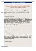 Kentucky Broker Law Questions with Detailed  Verified Answers for Accuracy 